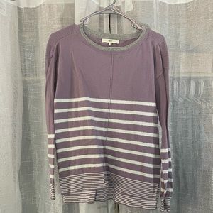 Purple striped sweater